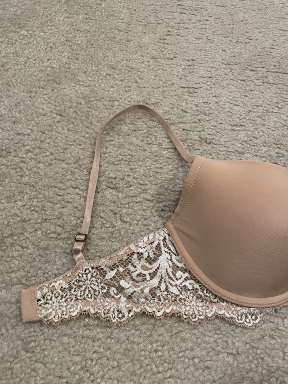 Pre owned Natori Beige Lace Underwire Bra 32D - Picture 2 of 9